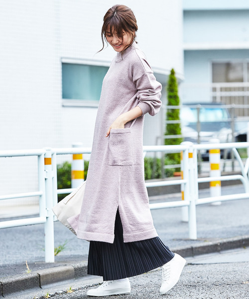 GeeRA(ジーラ)の「ボリュームスリーブスリットニットワンピ(ワンピース・レディース・ブラック/ピンク/グリーン・MEDIUM/LARGE/X-LARGE)」の15枚目の写真