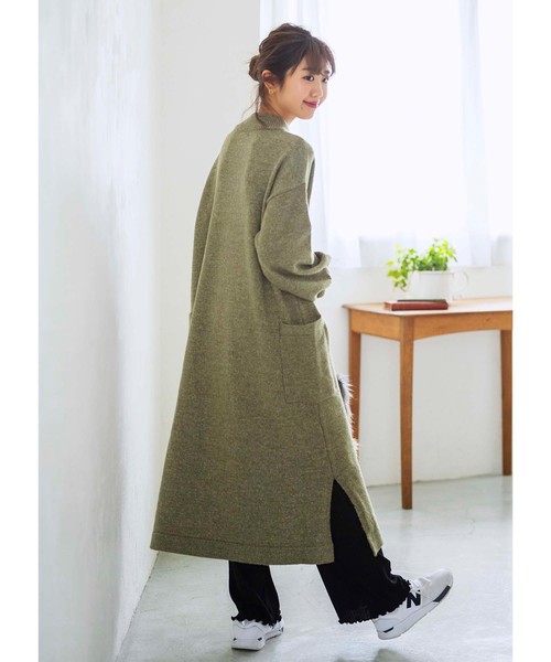 GeeRA(ジーラ)の「ボリュームスリーブスリットニットワンピ(ワンピース・レディース・ブラック/ピンク/グリーン・MEDIUM/LARGE/X-LARGE)」の13枚目の写真