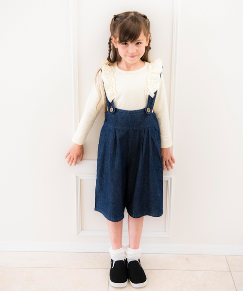 Catherine Cottage（キャサリンコテージ）の「肩フリルリブカットソー（Tシャツ/カットソー・キッズ・アイボリー/ピンク/ライラック/レッド/グレー/ネイビー/ブラック/グリーン・110/120/130/140/100/150）」の17枚目の写真