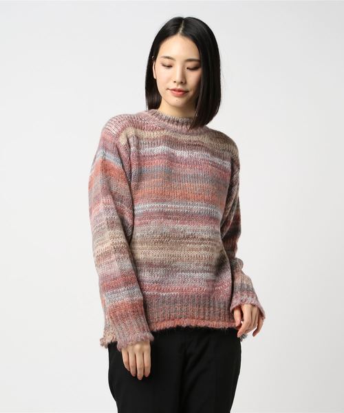 [専用]SAYAKA DAVIS　サヤカディヴィス　クルーネックニット セール】SAYAKA DAVIS MOHAIR HIGHNECK VKT302-MK：ニット（ニット