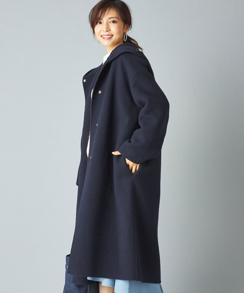 RIVE DROITE(リヴドロワ)の「ダブルパイルフーディッドコート(その他アウター)」|ネイビー