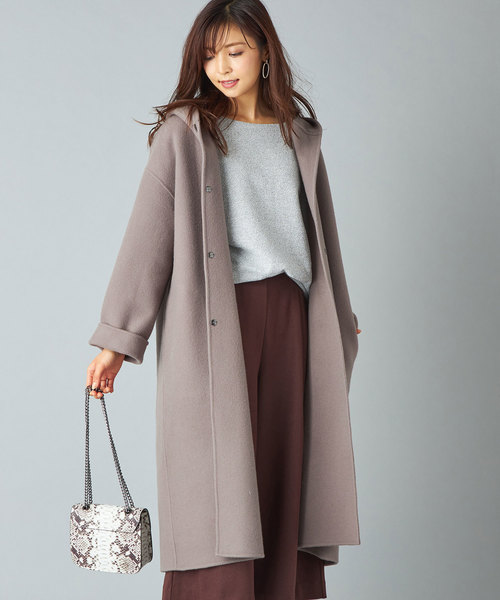 RIVE DROITE(リヴドロワ)の「ダブルパイルフーディッドコート(その他アウター)」|モカ