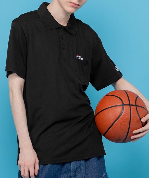 FILA（フィラ）の「【FILA/フィラ】WEB限定 別注 ワンポイント ロゴ刺繍 DRY 半袖ポロシャツ/抗菌防臭+吸汗速乾＋UVカット（ポロシャツ・メンズ・ブラック/ホワイト/シルバー/ネイビー/チャコール/ホワイト系その他2/ブラック系その他2/ブラック系その他/ホワイト系その他/ブルー系その他/グレー系1/ネイビー系1/ブラック系2/ホワイト系2/ブラック系1/ホワイト系1・M/L/LL/3L）」の9枚目の写真