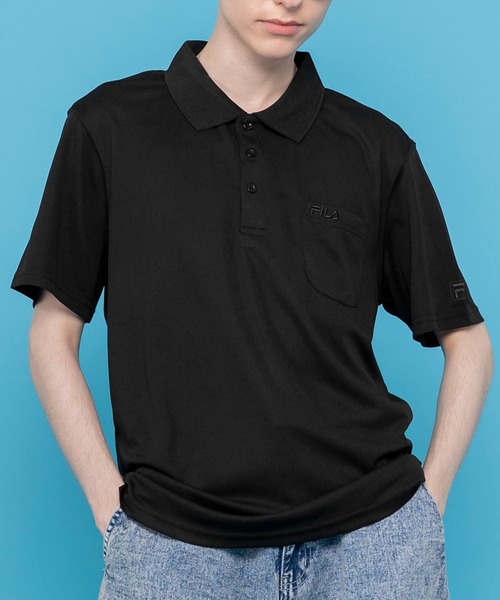 FILA（フィラ）の「【FILA/フィラ】WEB限定 別注 ワンポイント ロゴ刺繍 DRY 半袖ポロシャツ/抗菌防臭+吸汗速乾＋UVカット（ポロシャツ・メンズ・ブラック/ホワイト/シルバー/ネイビー/チャコール/ホワイト系その他2/ブラック系その他2/ブラック系その他/ホワイト系その他/ブルー系その他/グレー系1/ネイビー系1/ブラック系2/ホワイト系2/ブラック系1/ホワイト系1・M/L/LL/3L）」の10枚目の写真