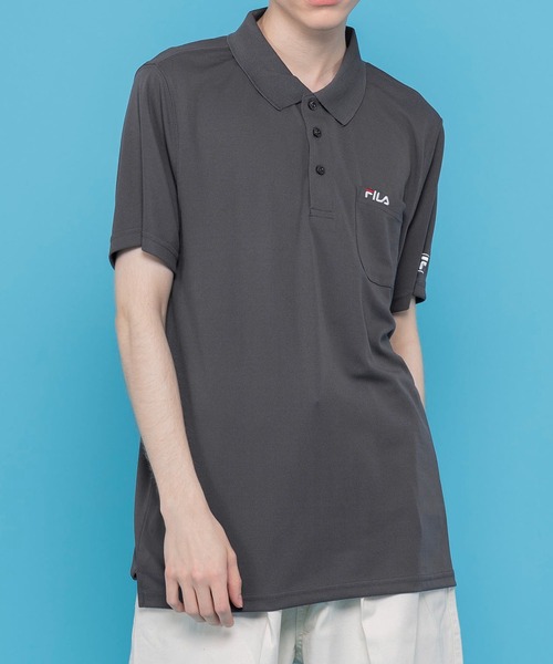 FILA（フィラ）の「【FILA/フィラ】WEB限定 別注 ワンポイント ロゴ刺繍 DRY 半袖ポロシャツ/抗菌防臭+吸汗速乾＋UVカット（ポロシャツ・メンズ・ブラック/ホワイト/シルバー/ネイビー/チャコール/ホワイト系その他2/ブラック系その他2/ブラック系その他/ホワイト系その他/ブルー系その他/グレー系1/ネイビー系1/ブラック系2/ホワイト系2/ブラック系1/ホワイト系1・M/L/LL/3L）」の12枚目の写真