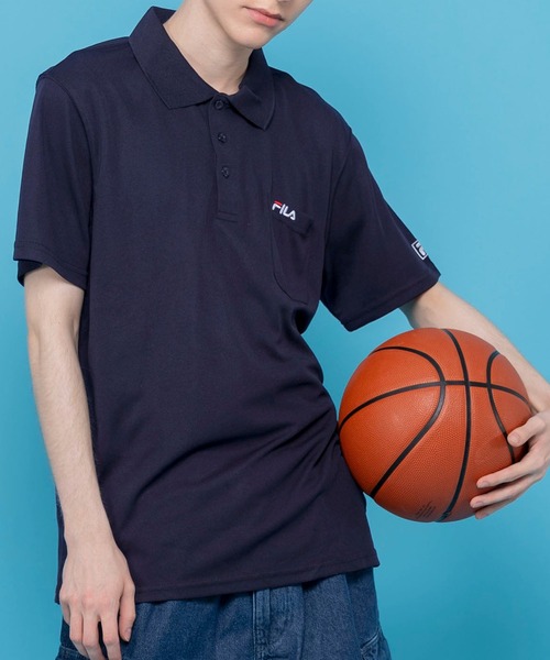 FILA（フィラ）の「【FILA/フィラ】WEB限定 別注 ワンポイント ロゴ刺繍 DRY 半袖ポロシャツ/抗菌防臭+吸汗速乾＋UVカット（ポロシャツ・メンズ・ブラック/ホワイト/シルバー/ネイビー/チャコール/ホワイト系その他2/ブラック系その他2/ブラック系その他/ホワイト系その他/ブルー系その他/グレー系1/ネイビー系1/ブラック系2/ホワイト系2/ブラック系1/ホワイト系1・M/L/LL/3L）」の15枚目の写真