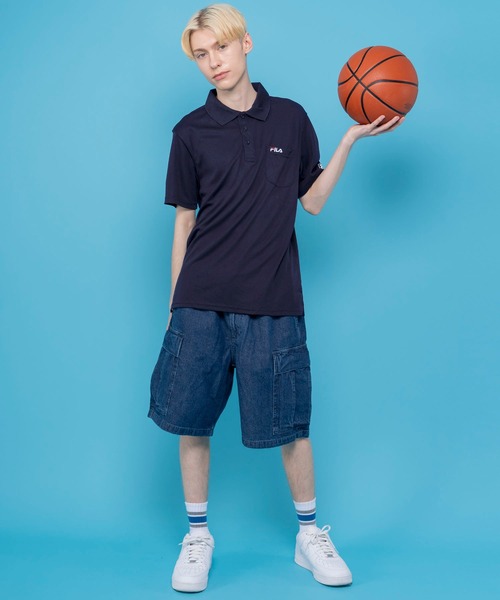 FILA（フィラ）の「【FILA/フィラ】WEB限定 別注 ワンポイント ロゴ刺繍 DRY 半袖ポロシャツ/抗菌防臭+吸汗速乾＋UVカット（ポロシャツ・メンズ・ブラック/ホワイト/シルバー/ネイビー/チャコール/ホワイト系その他2/ブラック系その他2/ブラック系その他/ホワイト系その他/ブルー系その他/グレー系1/ネイビー系1/ブラック系2/ホワイト系2/ブラック系1/ホワイト系1・M/L/LL/3L）」の22枚目の写真