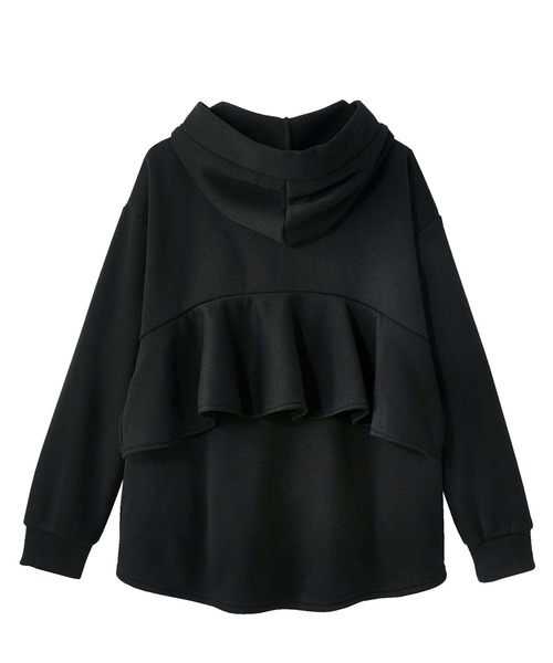 GeeRA(ジーラ)の「バックデザインパーカー(パーカー・レディース・ブラック/アイボリー・MEDIUM/X-LARGE/XX-LARGE/LARGE)」の3枚目の写真