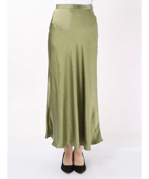 Ungrid(アングリッド)の「サテンフィットマキシスカート(スカート・レディース・ダークブラウン/ベージュ/グリーン・FREE)」の10枚目の写真