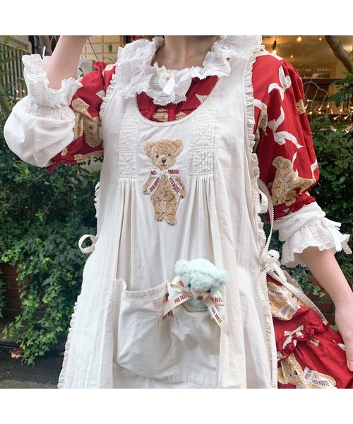 美品✨ピンクハウス イヌイバラ 花柄 ワンピース フリル レース リボン 