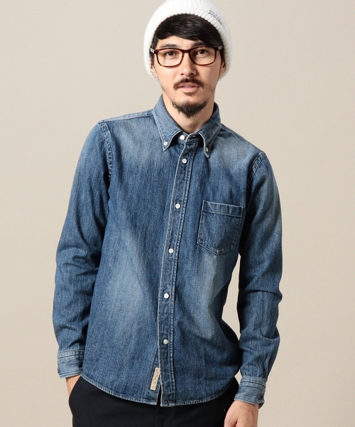 BEAUTY&YOUTH UNITED ARROWS（ビューティーアンドユースユナイテッドアローズ）の「＜SHUTTLE NOTES＞ INDIGO WASH SHT/シャツ ◆（シャツ/ブラウス・メンズ・ダークグレー/ライトブルー・SMALL/MEDIUM/LARGE）」の2枚目の写真