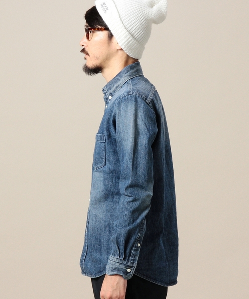 BEAUTY&YOUTH UNITED ARROWS（ビューティーアンドユースユナイテッドアローズ）の「＜SHUTTLE NOTES＞ INDIGO WASH SHT/シャツ ◆（シャツ/ブラウス・メンズ・ダークグレー/ライトブルー・SMALL/MEDIUM/LARGE）」の12枚目の写真