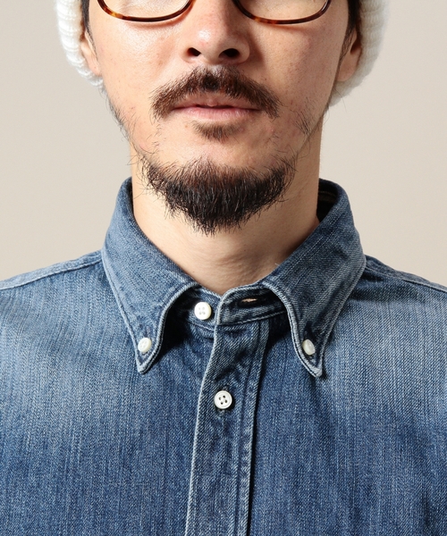 BEAUTY&YOUTH UNITED ARROWS（ビューティーアンドユースユナイテッドアローズ）の「＜SHUTTLE NOTES＞ INDIGO WASH SHT/シャツ ◆（シャツ/ブラウス・メンズ・ダークグレー/ライトブルー・SMALL/MEDIUM/LARGE）」の14枚目の写真