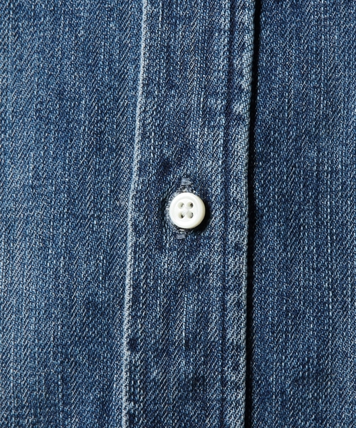 BEAUTY&YOUTH UNITED ARROWS（ビューティーアンドユースユナイテッドアローズ）の「＜SHUTTLE NOTES＞ INDIGO WASH SHT/シャツ ◆（シャツ/ブラウス・メンズ・ダークグレー/ライトブルー・SMALL/MEDIUM/LARGE）」の10枚目の写真