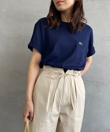 LACOSTE（ラコステ）の「[LACOSTE/ラコステ] ベーシッククルーネックポケットTシャツ（Tシャツ/カットソー・レディース）」