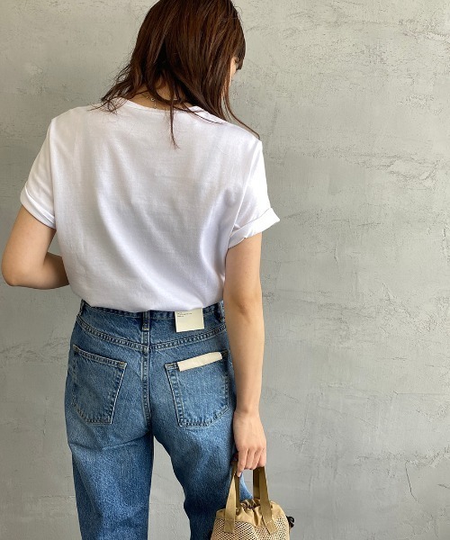 LACOSTE（ラコステ）の「[LACOSTE/ラコステ] ベーシッククルーネックポケットTシャツ（Tシャツ/カットソー・レディース・ネイビー/グレー/ホワイト/ブラック・4/3/5/2）」の14枚目の写真