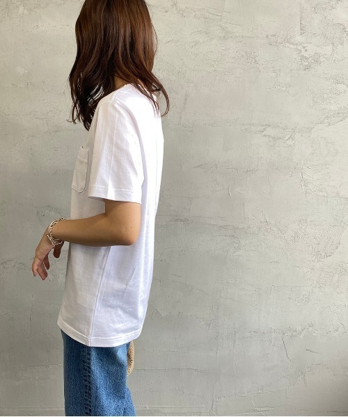 LACOSTE（ラコステ）の「[LACOSTE/ラコステ] ベーシッククルーネックポケットTシャツ（Tシャツ/カットソー・レディース・ネイビー/グレー/ホワイト/ブラック・4/3/5/2）」の17枚目の写真