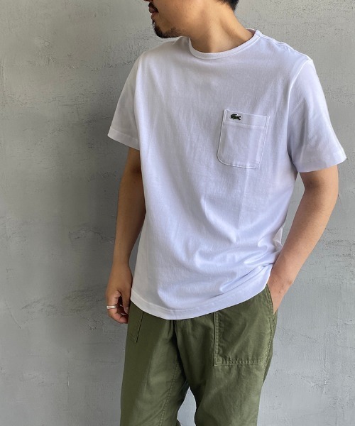 LACOSTE（ラコステ）の「[LACOSTE/ラコステ] ベーシッククルーネックポケットTシャツ（Tシャツ/カットソー・レディース・ネイビー/グレー/ホワイト/ブラック・4/3/5/2）」の20枚目の写真