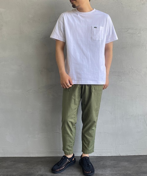 LACOSTE（ラコステ）の「[LACOSTE/ラコステ] ベーシッククルーネックポケットTシャツ（Tシャツ/カットソー・レディース・ネイビー/グレー/ホワイト/ブラック・4/3/5/2）」の21枚目の写真