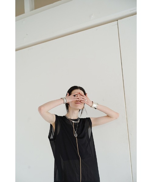 CLANE（クラネ）の「クラネ CLANE / カラーリネン シアーノースリーブ