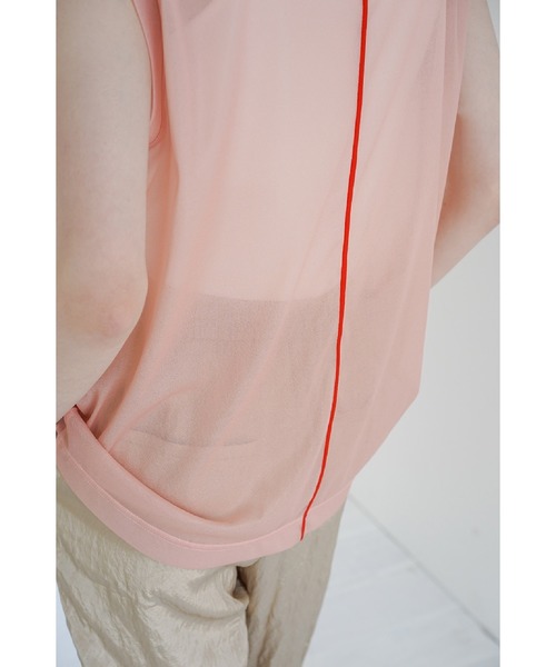 CLANE  カラーラインノースリーブトップス　シアートップス　ブラック　美品 20200525145040664_215.png