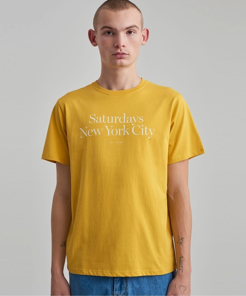 Saturdays NYC（サタデーズ ニューヨークシティ ）の「Miller Standard S/S Tee（Tシャツ/カットソー・メンズ・レッド/イエロー・XL/XS/S/M/L）」の2枚目の写真