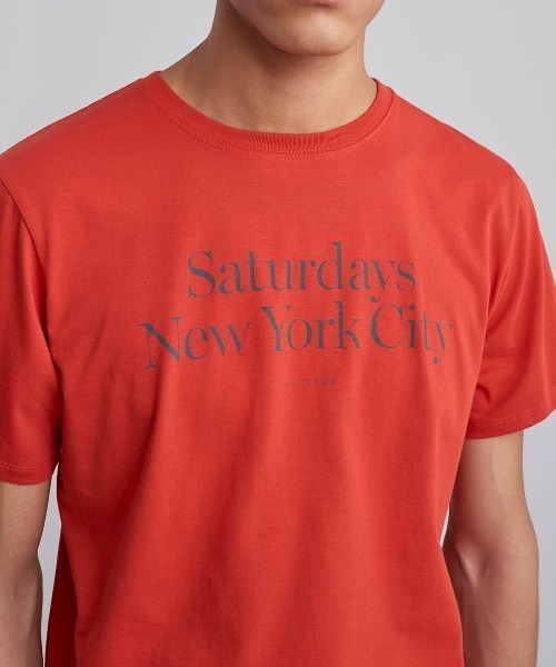 Saturdays NYC（サタデーズ ニューヨークシティ ）の「Miller Standard S/S Tee（Tシャツ/カットソー・メンズ・レッド/イエロー・XL/XS/S/M/L）」の3枚目の写真