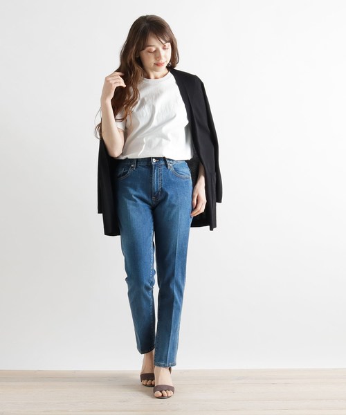 grove(グローブ)の「【UVカット・接触冷感・マシンウォッシュ】オープンフロントカーディガン(カーディガン/ボレロ・レディース・ブラック/ベージュ/ブルー/ナチュラル・02/03)」の12枚目の写真