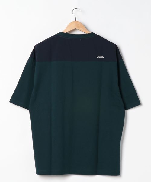LOWRYS FARM（ローリーズファーム）の「ＧＥＲＲＹキリカエＳ／Ｓ　889670（Tシャツ/カットソー・メンズ・ネイビー/オフホワイト/グリーン・MEDIUM/LARGE）」の6枚目の写真