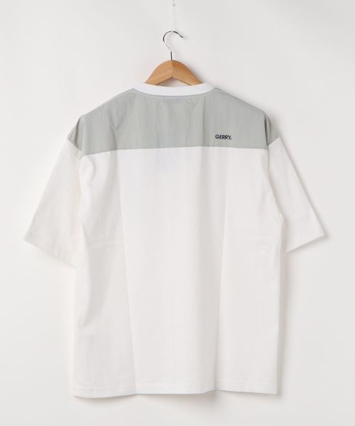 LOWRYS FARM（ローリーズファーム）の「ＧＥＲＲＹキリカエＳ／Ｓ　889670（Tシャツ/カットソー・メンズ・ネイビー/オフホワイト/グリーン・MEDIUM/LARGE）」の4枚目の写真