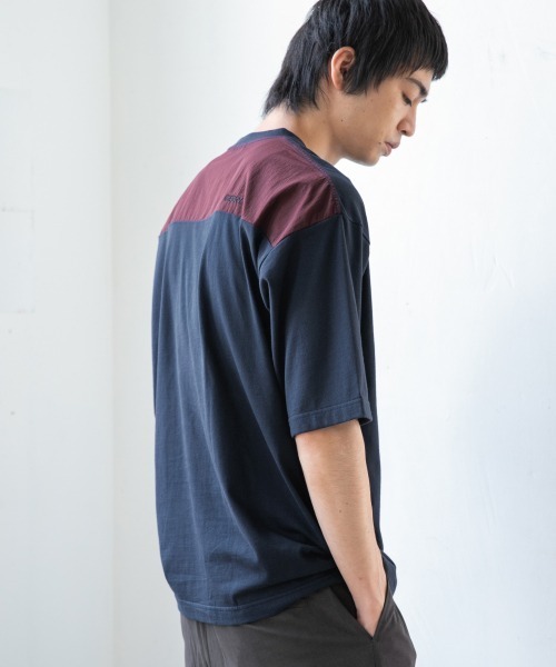 LOWRYS FARM（ローリーズファーム）の「ＧＥＲＲＹキリカエＳ／Ｓ　889670（Tシャツ/カットソー・メンズ・ネイビー/オフホワイト/グリーン・MEDIUM/LARGE）」の3枚目の写真