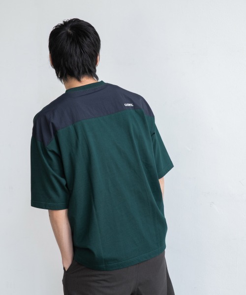 LOWRYS FARM（ローリーズファーム）の「ＧＥＲＲＹキリカエＳ／Ｓ　889670（Tシャツ/カットソー・メンズ・ネイビー/オフホワイト/グリーン・MEDIUM/LARGE）」の12枚目の写真