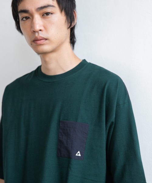 LOWRYS FARM（ローリーズファーム）の「ＧＥＲＲＹキリカエＳ／Ｓ　889670（Tシャツ/カットソー・メンズ・ネイビー/オフホワイト/グリーン・MEDIUM/LARGE）」の13枚目の写真