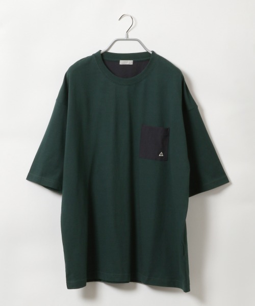 LOWRYS FARM（ローリーズファーム）の「ＧＥＲＲＹキリカエＳ／Ｓ　889670（Tシャツ/カットソー・メンズ・ネイビー/オフホワイト/グリーン・MEDIUM/LARGE）」の17枚目の写真