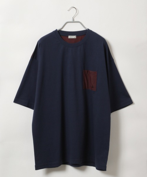 LOWRYS FARM（ローリーズファーム）の「ＧＥＲＲＹキリカエＳ／Ｓ　889670（Tシャツ/カットソー・メンズ・ネイビー/オフホワイト/グリーン・MEDIUM/LARGE）」の18枚目の写真