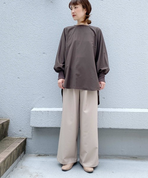 audrey and john wad(オードリーアンドジョンワッド)の「【日本製】ライトタンブラーロンT(Tシャツ/カットソー・レディース・ダークブラウン/ブラック・M)」の14枚目の写真