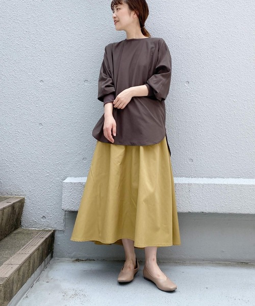 audrey and john wad(オードリーアンドジョンワッド)の「【日本製】ライトタンブラーロンT(Tシャツ/カットソー・レディース・ダークブラウン/ブラック・M)」の12枚目の写真