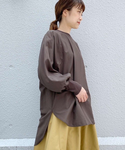 audrey and john wad(オードリーアンドジョンワッド)の「【日本製】ライトタンブラーロンT(Tシャツ/カットソー・レディース・ダークブラウン/ブラック・M)」の8枚目の写真