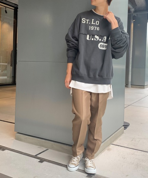 【美品】チャオパニック エシンタ スウェット トレーナー etsinta/エシンタ】リメイクスキッパーカレッジスウェット