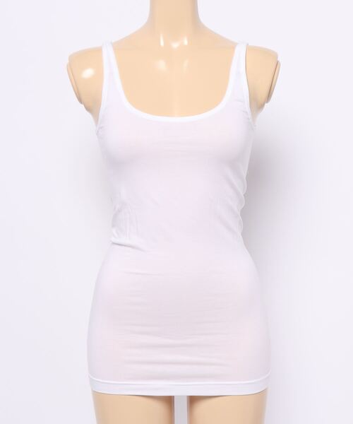 HANES(ヘインズ)の「【HANES/ヘインズ】1P UNDIES TAMI HW2-K201 キャミソール/タンクトップ 1枚(キャミソール・レディース・グレー/ブラック/ホワイト/ベージュ・FREE)」の2枚目の写真