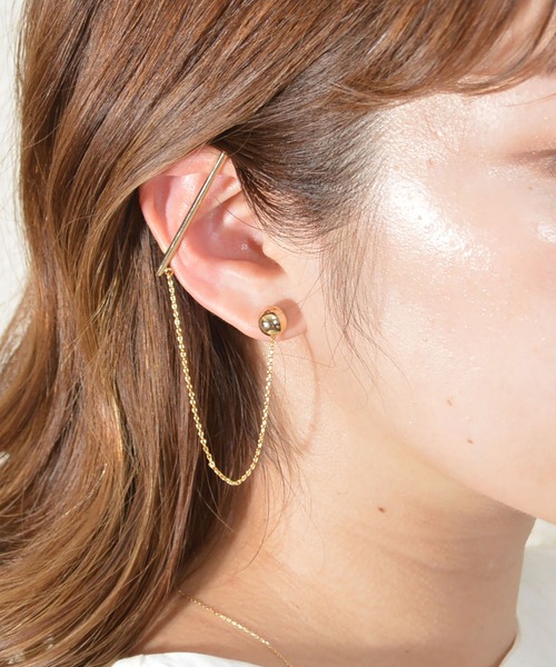 セール】【earyear】グリッツィ片耳カフピアス（ピアス（片耳用