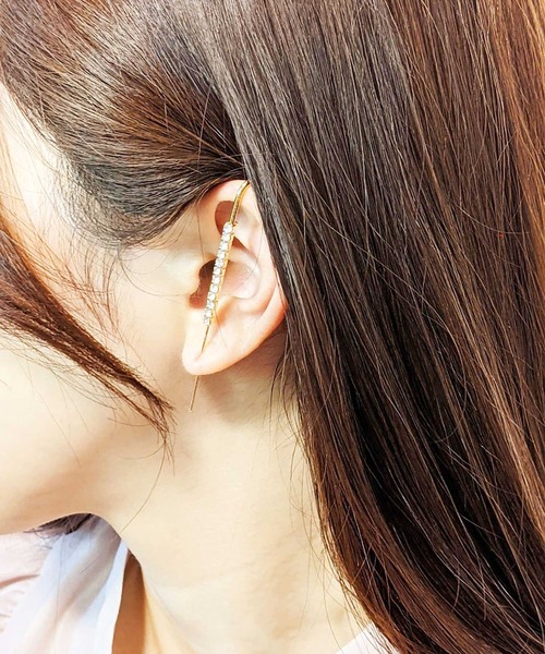 スイートピー　片耳ピアス 楽天市場】片耳 ピアス シンプル【日本製 18金 華奢ピアス】金属