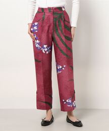 B01463 リリーブラウンLILY BROWN ストライプ花柄パンツ LILY BROWN（リリーブラウン）の「大花柄ストレートパンツ