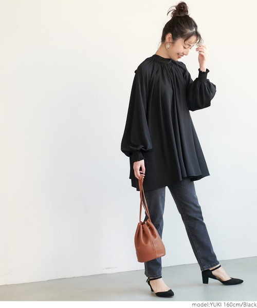 coca(coca)(コカ)の「2wayボウタイブラウス(シャツ/ブラウス・レディース・ブラック/アイボリー・ONE SIZE)」の11枚目の写真