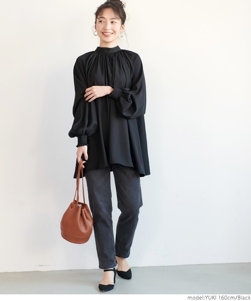 coca(coca)(コカ)の「2wayボウタイブラウス(シャツ/ブラウス・レディース・ブラック/アイボリー・ONE SIZE)」の6枚目の写真