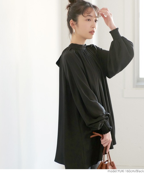 coca(coca)(コカ)の「2wayボウタイブラウス(シャツ/ブラウス・レディース・ブラック/アイボリー・ONE SIZE)」の4枚目の写真