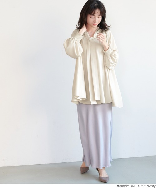 coca(coca)(コカ)の「2wayボウタイブラウス(シャツ/ブラウス・レディース・ブラック/アイボリー・ONE SIZE)」の12枚目の写真