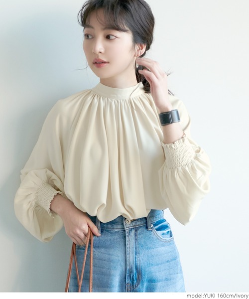 coca(coca)(コカ)の「2wayボウタイブラウス(シャツ/ブラウス・レディース・ブラック/アイボリー・ONE SIZE)」の5枚目の写真