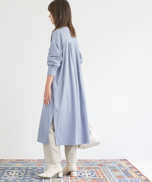 新素材新作 Archives ドゥアルシーヴ のファッション シャツワンピース ワンピース ドレス ストライプシャツワンピース シャツワンピース Doux シャツワンピース