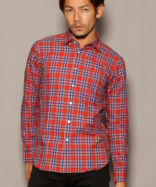 BEAUTY&YOUTH UNITED ARROWS(ビューティーアンドユースユナイテッドアローズ)の「BY オックスフォード タータンチェックシャツ ◆(シャツ/ブラウス・メンズ・ホワイト/レッド/ブラック・LARGE/X-SMALL/X-LARGE/SMALL/MEDIUM)」の1枚目の写真